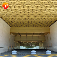 ZB26111 Panneau de plafond en acier inoxydable architectural, plafond en métal incurvé sur mesure pour la décoration d'hôtels et de restaurants