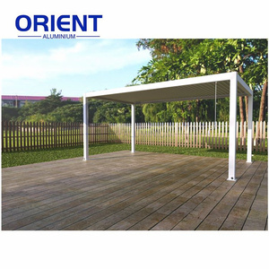 Independiente grande resistente moderno Nuevo diseño de lujo jardín Gazebo motorizado Patio techo al aire libre pérgola de aluminio - Product Image 5