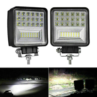 4 pulgadas 126W cuadrado LED luz de trabajo conducción 4x4 accesorios lámpara todoterreno para Lada 4x4 todoterreno ATV camión Tractor barco 12V 24V