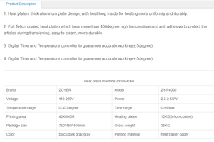 Máy in áo sơ mi ZY-HP4060 cho Doanh Nghiệp Nhỏ (40*60) - Product Image 6