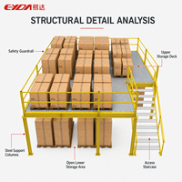Plateforme de mezzanine modulaire et détachable pour entrepôt, stockage de palettes à charge lourde, en acier, protection contre la corrosion, installation plug-in
