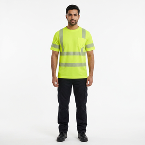 Chemises réfléchissantes, vêtements de travail réfléchissants, t-shirts de sécurité haute visibilité, polos pour hommes, haute visibilité, manches courtes - Product Image 1