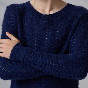 Pulls en mohair tricotés à manches longues avec logo personnalisé ODM pour adolescents et hommes - Product Image 4