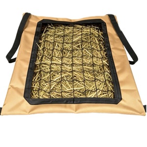 Bolsa de malla portátil marrón para heno de caballo, bolsa de almacenamiento para alimentación de caballos - Product Image 1