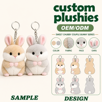 Fabrication de porte-clés en peluche Kawaii sur mesure, de la création du concept à la finition du jouet, tissu ultra doux, service OEM, poupées en peluche testées pour la sécurité
