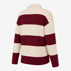 Maillot de rugby personnalisé pour femme, pull en tricot à col en V, motif brodé, manches longues, pull d'hiver, style maillot de sport - Product Image 5