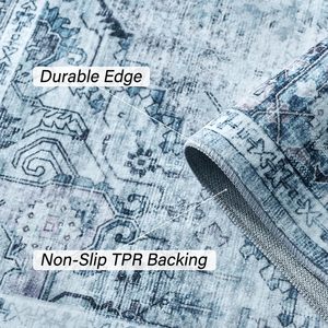 Ba Tư Kích Thước Lớn Cổ Điển Không Trượt Sàn Mat Bohemian Máy Làm Cắt Đống Khu Vực Thảm Cho Nhà Có Thể Giặt Phòng Khách Thảm - Product Image 4