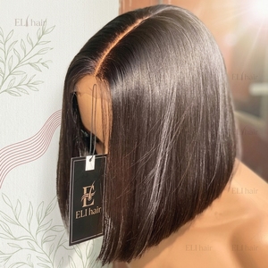 Perruque complète ELI Hair Bob, <span class=keywords><strong>cheveux</strong></span> vierges brésiliens naturels, imitation de <span class=keywords><strong>cheveux</strong></span> humains, perruque en dentelle pour femmes européennes et américaines - Product Image 6