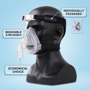 Sangle de remplacement pour <span class=keywords><strong>masque</strong></span> CPAP médical, certifiée CE, réglable, pour thérapie de l'<span class=keywords><strong>apnée</strong></span> <span class=keywords><strong>du</strong></span> <span class=keywords><strong>sommeil</strong></span>, compatible avec les masques nasaux et faciaux. - Product Image 1