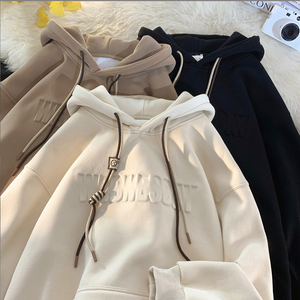 Felpa Casual Unisex con Stampa 3D 'WEDNESDAY' Multicolore (Kaki/Nero/Beige) Streetwear Ecologica Antivento con Tasche e Cappuccio - Product Image 4