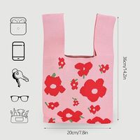 Tas Ponsel Rajut Lucu Motif Kartun untuk Anak Perempuan, Tas Selempang Kecil dan Portabel, Tas Tangan Wanita