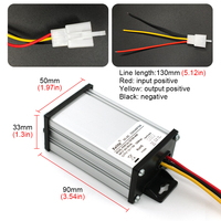 Convertidor de Voltaje CC a CC, Reductor de 36V 48V 60V 72V a 12V 10A, Adaptador Transformador para Bicicleta Eléctrica y Motocicleta Eléctrica
