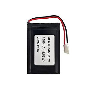 סוללת ליתיום יון פאוץ' UFX803450 3.7V <span class=keywords><strong>1500mAh</strong></span> סיטונאי סוללות ליתיום פולימר נטענות יצרן KC UL1642 CB UN38.3 - Product Image 1