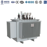 Transformator Celup Minyak 500kVA 13.8kV 480V 60Hz Tiga Fasa Gulungan Tembaga Bersertifikasi UL ANSI C57 DOE Efisien untuk Pusat Data