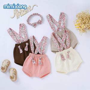 Mimixiong ชุดหมีถัก2ชิ้นสำหรับเด็กผู้หญิงเด็กแรกเกิด - Product Image 2