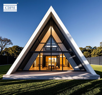 Livraison dans le monde entier Low Cost Boutique Style Modulaire Un Cadre En Acier Camper Bungalow Triangle Kit Maisons pour Hôtel Maison