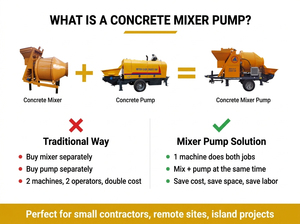 Various Mechanical Equipment Compact Concrete Pump with Mixer 40m3/h Integrated Mixer+concrete <b>Construction</b> <b>Machinery</b> with Ce - Product Image 6