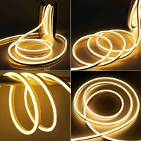 Bande LED néon super fine 3x6mm 6x6mm DC24V, flexible, étanche IP65, avec diffuseur en tube de silicone, pour encastrer dans les armoires et les chambres
