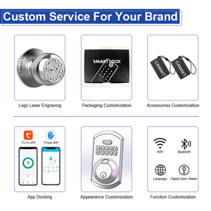 Cerradura Inteligente de Aluminio con Autobloqueo Tuya para <span class=keywords><strong>Puerta</strong></span>, con Desbloqueo por Huella Dactilar, para Hogar, Hotel, Dormitorio, Almacenamiento en la Nube, Puertas Interiores - Product Image 5