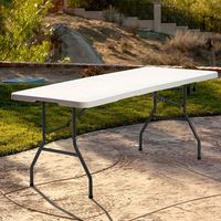1,8m Weißer Kunststoff Outdoor Klappbarer Tragbarer Catering Picknick Rechteckiger Kaffee-Bankett-Tisch