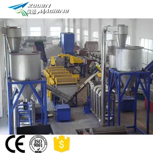 plastic waste containers recycling washing and pelletizing machine