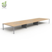 Table de conférence sur pieds IULTRA moderne, plateau haut en MDF, pour bureaux et écoles, collaboration et réunions