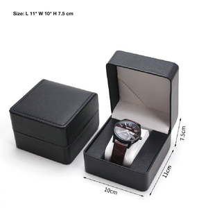 Boîte Cadeau d'Emballage <span class=keywords><strong>de</strong></span> <span class=keywords><strong>Montre</strong></span> en Cuir Noir <span class=keywords><strong>de</strong></span> <span class=keywords><strong>Luxe</strong></span> Personnalisée, Étui <span class=keywords><strong>de</strong></span> <span class=keywords><strong>Rangement</strong></span> Portable pour <span class=keywords><strong>Montre</strong></span>-Bracelet, Boîte <span class=keywords><strong>de</strong></span> Présentation en Gros - Product Image 5