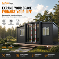 Maisons préfabriquées de luxe extensibles sur mesure, design modulaire durable, assemblage rapide, résistantes aux intempéries, hôtel, bureau