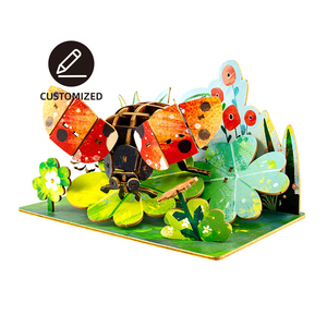Nhà Sản Xuất Tùy Chỉnh Bằng Gỗ <span class=keywords><strong>3D</strong></span> Câu Đố Cho Trẻ Em Đầy Màu Sắc Bọ Rùa Với Mô Hình Bằng Gỗ Bưu thiếp Bộ Dụng Cụ Tự Làm Bằng Gỗ Câu Đố Gốc Đồ Chơi - Product Image 1