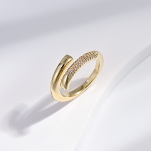 wholesale plata 925 sterling Silver gold plated Cross <b>Ring</b> luxury Minimalist ladies fashion gemstone vintage <b>adjustable</b> <b>rings</b> - Product Image 2