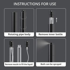 20ml Twist up Aluminum Refillable Travel <b>Perfume</b> Atomizer <b>Bottle</b> with Pump Sprayer for Essential Oil & Toothpaste (<b>5ml</b>-30ml) - Product Image 4
