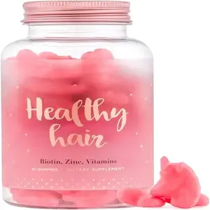 2024 Customized Hair Vitamins Gummies with Biotion Organic Mixed Vitamin E & C Hair Gummies Vegetarian Non-GMO Hair Supplements