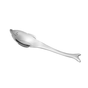 Cuillère à mélanger en acier inoxydable 304 en forme de dauphin, cuillère d'alimentation pour enfants, cuillère à café, fourchette à 3 dents pour gâteau de lune - Product Image 5