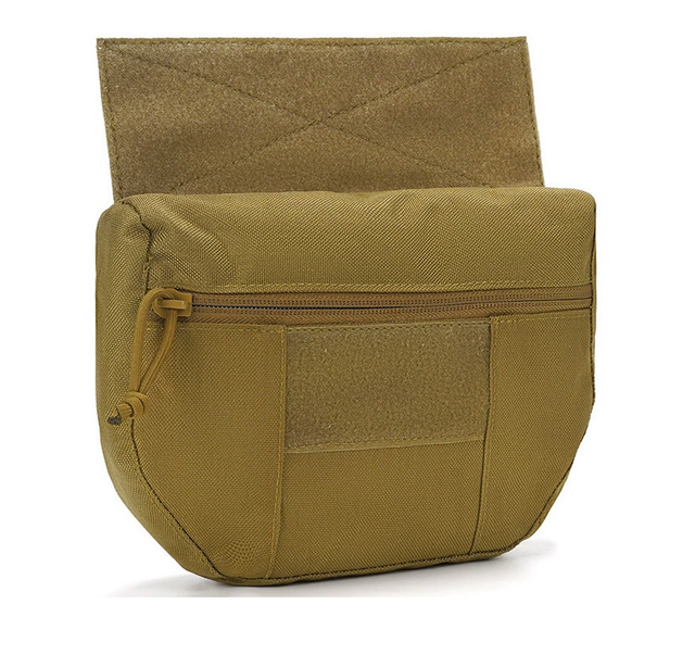 DFB0304 Camo Hook Loop Camo Tactical Carrying Kit Bag Dump Pouch Drop Pouch for JPC CPC AVS Tactical Vest Small Attach Pouch
