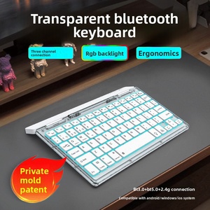 2025 Không Dây Bluetooth Dual-Chế Độ Có Thể Gập Lại-Thiết Kế Có Thể Sạc Lại Chiếu Sáng RGB Bàn Phím & Chuột Thiết Lập Cho Điện Thoại Di Động Máy Tính Bảng Máy Tính Xách Tay - Product Image 6