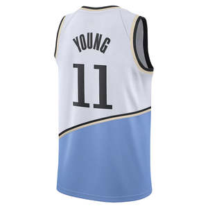 Atlanta 2024 Pria # 11 Jersey Bola Basket Trae Young Bordir Ukuran Besar Bernapas Cepat Kering untuk Musim Panas - Product Image 5