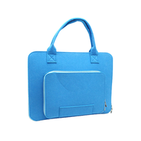 Housse d'ordinateur portable en feutre non tissé durable avec logo personnalisé, fermeture éclair, pochette de transport portable pour ordinateur portable et ordinateur