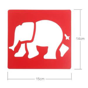 Gf फैक्ट्री थोक 6 टुकड़े बच्चों ने विभिन्न आकार में प्लास्टिक स्टेंसिल टेम्प्लेट पेंट किए रंग-बिरंगे बच्चों को विभिन्न आकार - Product Image 4