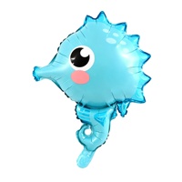 Ballons en aluminium en forme d'animaux marins de style Q : Crabe, Hippocampe, Pieuvre, Poisson-bouffant – Série créative gonflable pour fêtes