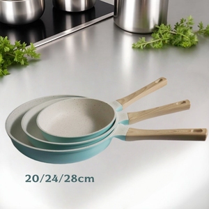 Sartenes de Cocina Personalizables de Aluminio Fundido para el Hogar, Juegos de Utensilios de Cocina, Sartenes de 20 cm, 24 cm y 28 cm - Product Image 4