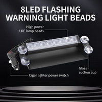 Nueva Luz Estroboscópica de Advertencia HJ de 8 LED y 12V para Coche y Camión, Luces Intermitentes de Emergencia para el Tablero, Luces Intermitentes de Circulación Diurna