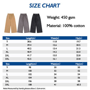 High-Street Workwear Cargo 450GSM Batik lavado, pantalones de chándal desgastados de corte recto - Product Image 4