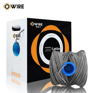 Owire 0.48 24AWG PVC LSZH PE RTS CE CMR cat5 كابل شبكة محلية شبكة كابل