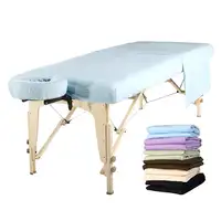 Hersteller OEM nachhaltige Wäsche Universal-Größe Hochwertige Baumwolle Deluxe Massage Bett Tisch Flanell 3-teiliges Blatt Set