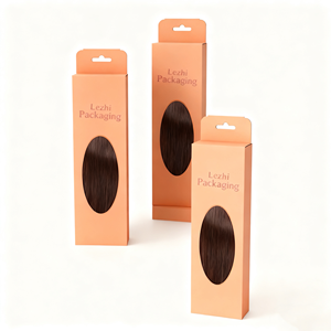 Bán buôn tùy chỉnh tóc bó tóc mở rộng bao bì hộp bền phân hủy sinh học hộp giấy với <span class=keywords><strong>Hooks</strong></span> - Product Image 4