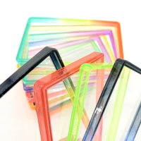 Protection en TPU pour cartes gradées PSA, plaque arrière transparente à paillettes dégradées, cadre résistant à la pression
