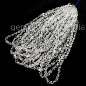 Perles de diamant Herkimer naturelles 6x9-7x11mm perles de quartz Herkimer clair perles de pépite de diamant non coupées pour la fabrication de bijoux en vrac - Product Image 3