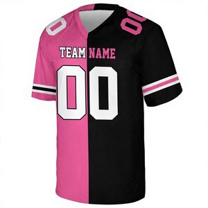 Nouveauté, maillots de football américain à manches courtes imprimés, respirants, à séchage rapide, taille plus, personnalisés, vêtements de sport OEM, unisexe - Product Image 1