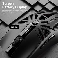 RS8 Mouse Gaming nirkabel, Mouse optik lampu Led 2.4ghz 10000dpi dapat diisi ulang untuk Gamer Pc komputer Laptop Gaming