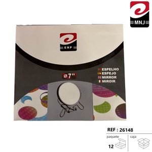 Espejo de Baño Minimalista de 7 Pulgadas con Marco de Acero y Borde de Hierro, Antivaho, ESPEJO - Product Image 2
